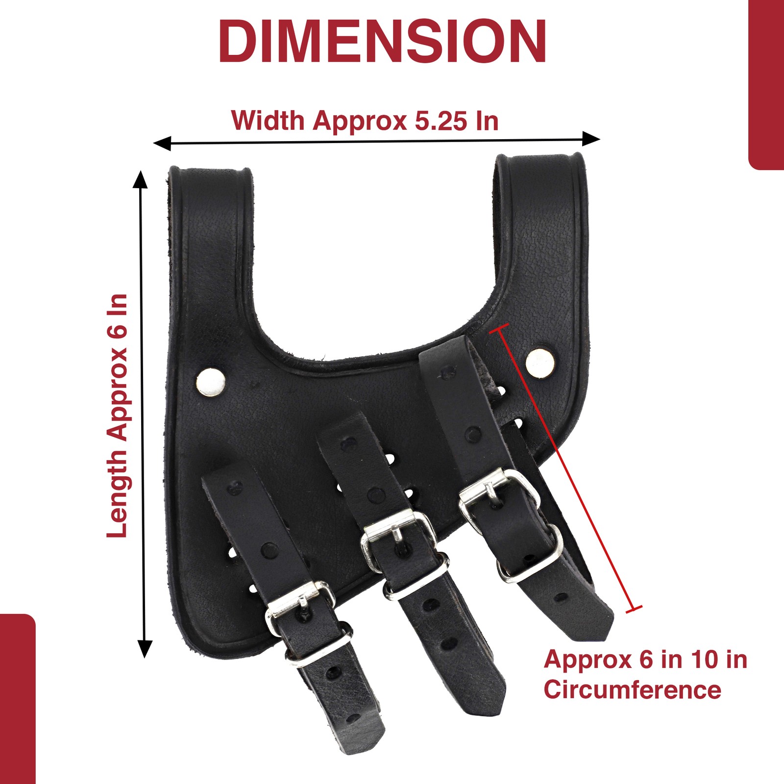 Medieval Functional Ace Dueler 3-Strap Genuine Leather Sword Frog Adjustable L/R