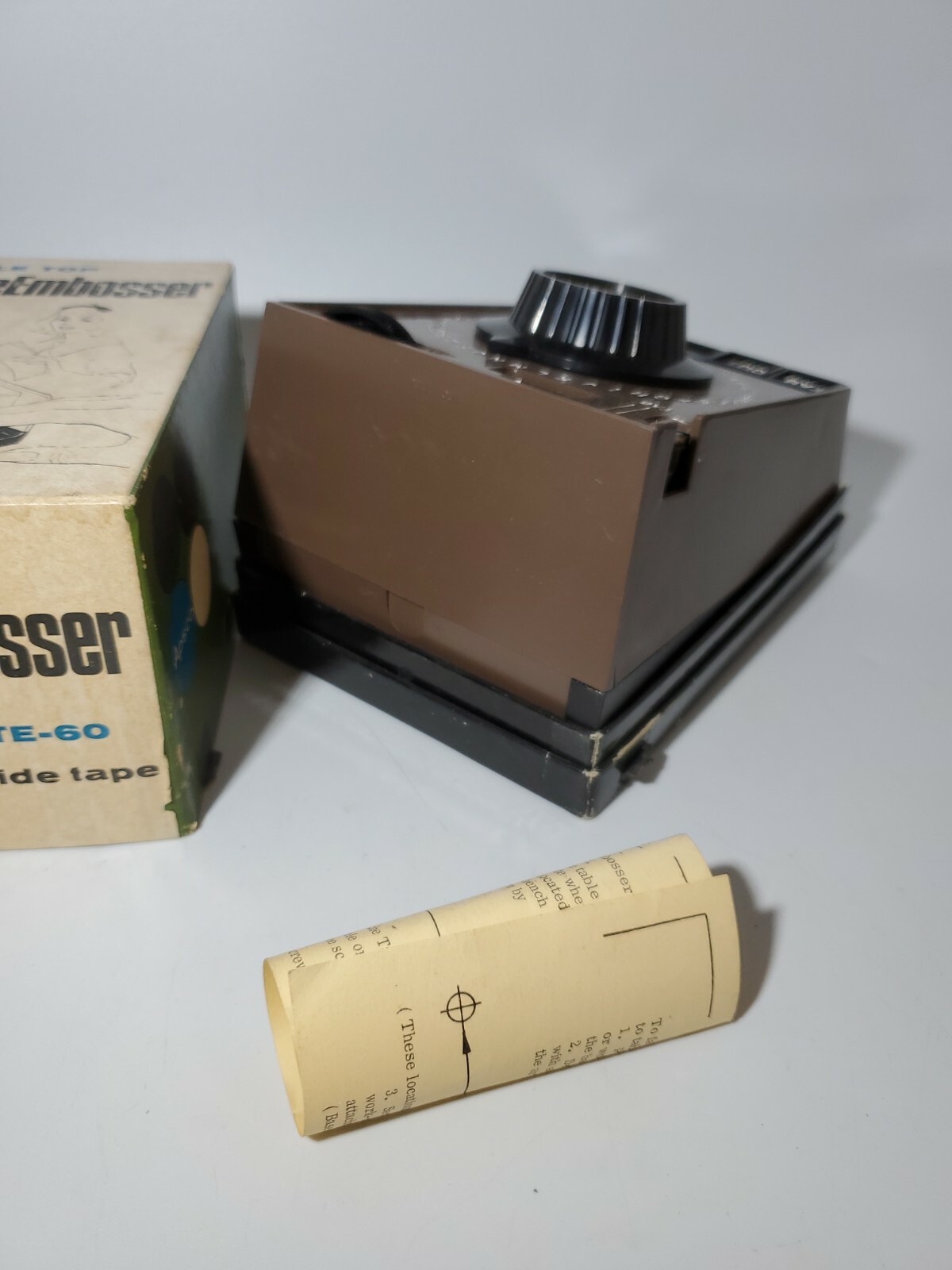 Vintage Apsco Table Top Tape Embosser Model TE-60 RARE
