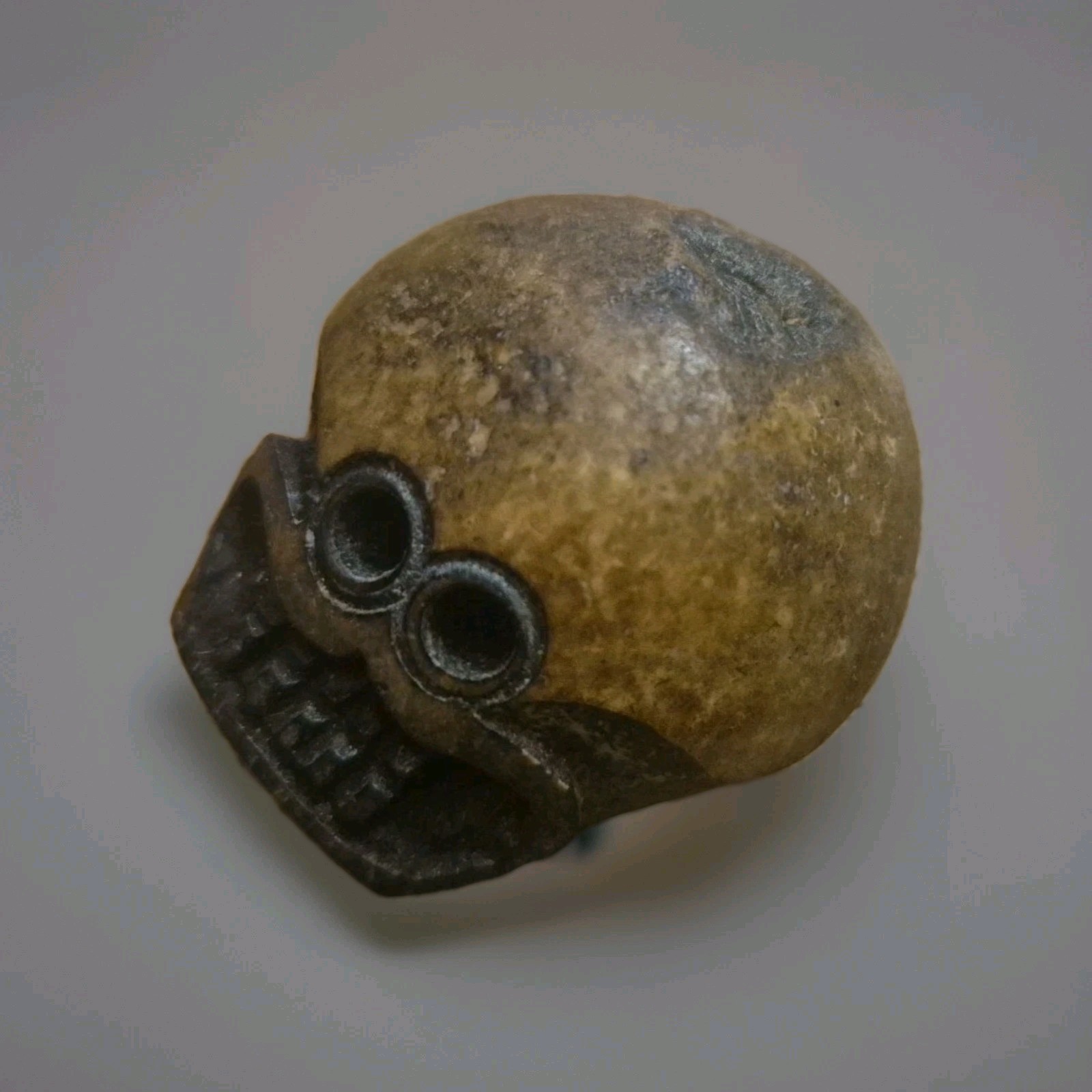 Rare Large Tibetan Kapala Citipati Bead - Relic