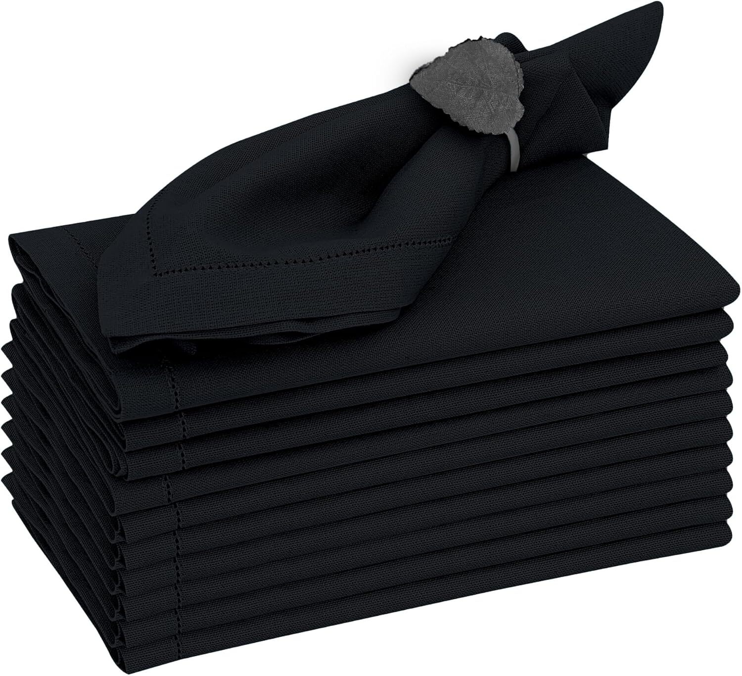 18x18 Cotton Linen Napkins Set of 12 Soft Reusable Washable Dinner Cloth