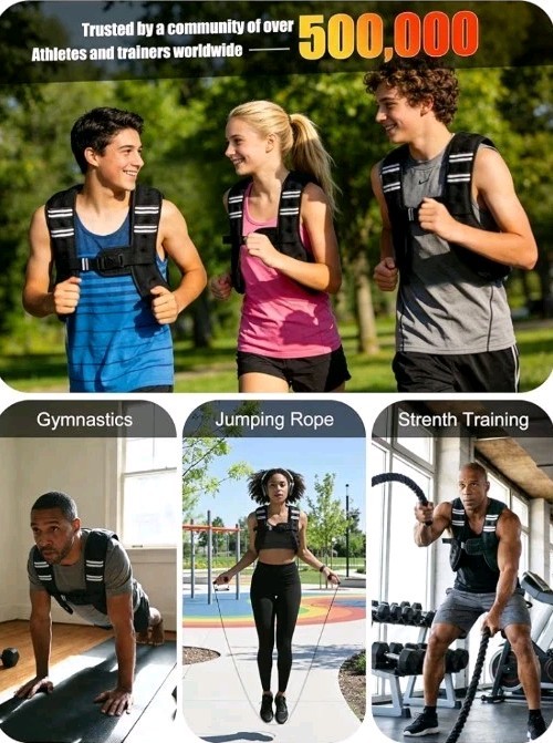 Henkelion Weighted Vest 12 lbs Weight Vest for Men Women Kids Weights Included