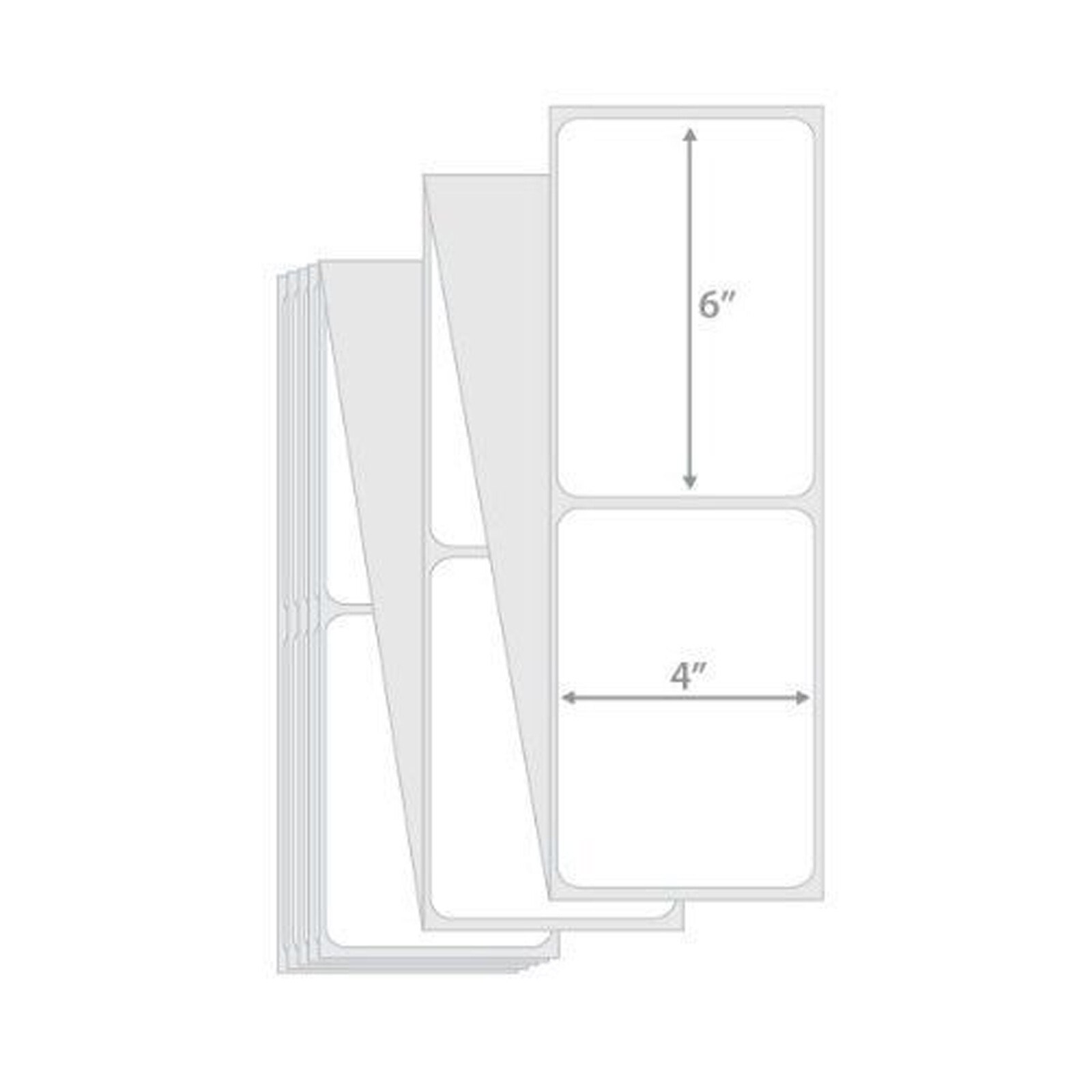 4000 - 4x6 Fanfold Direct Thermal Shipping Labels for Zebra & Rollo Printers USA