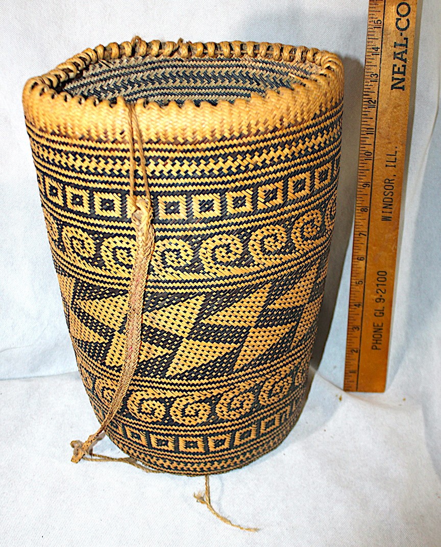 Lot of 6 Vintage Ajat Basket Penan People Borneo 20th Century Tribal