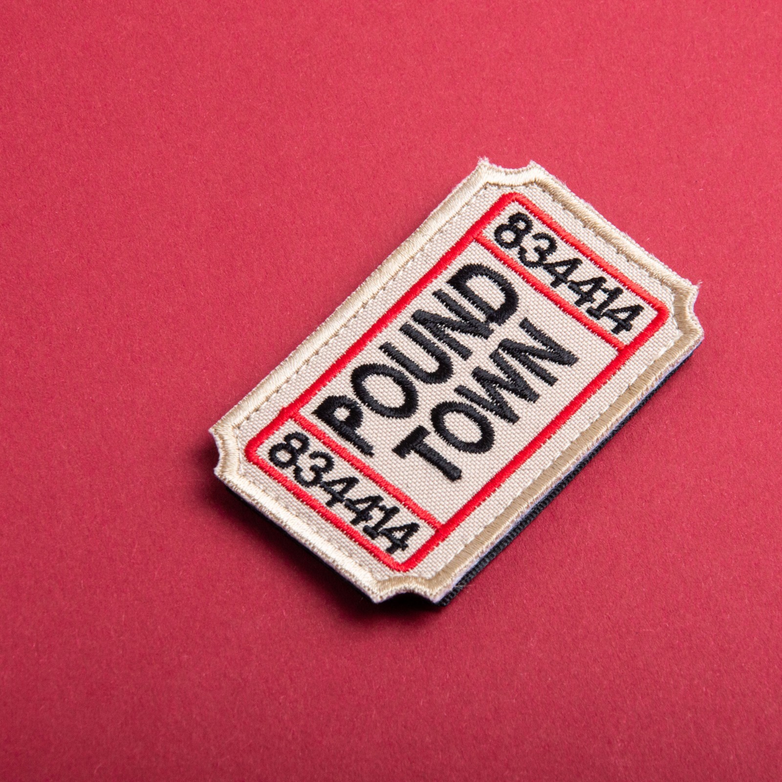 2-Piece Ticket to Pound Town Patch Set, Embroidered Tactical Patches