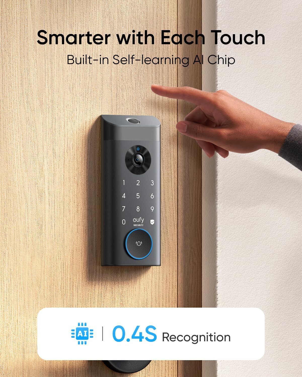 eufy Security Video Smart Lock E330 3-in-1 2K Camera Doorbell Fingerprint Lock
