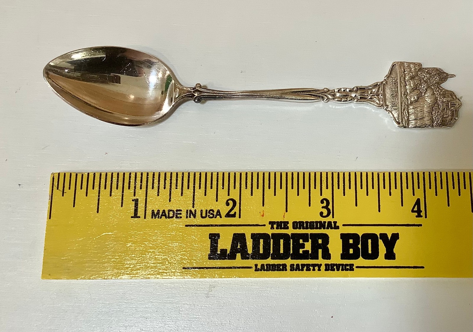 Rheinfall (Rhine Falls) Switzerland Swiss - Silver Plated Souvenir Spoon 1960s