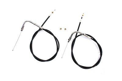 V-Twin 36-0859 33-1/2" Black Throttle and Idle Cable Set