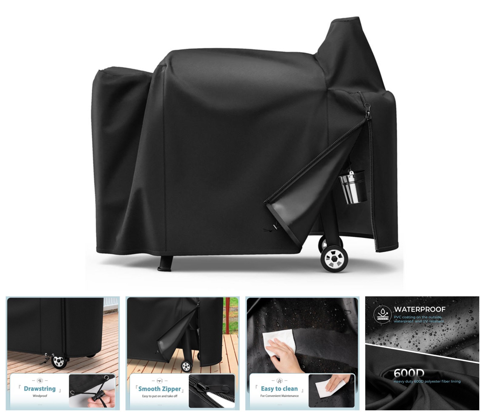 Upgraded Pellet Grill Cover for Pit Boss 820 Series, Pro Series 850, Heavy Duty