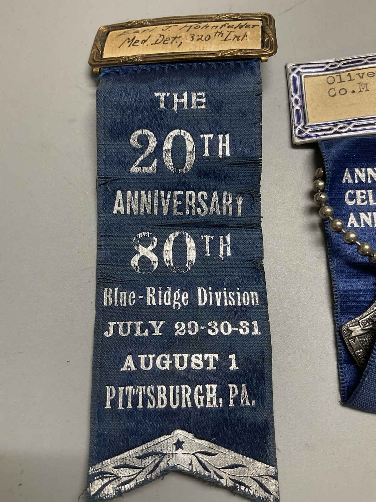 WW1 US 80th Division Blue Ridge Division Named p480
