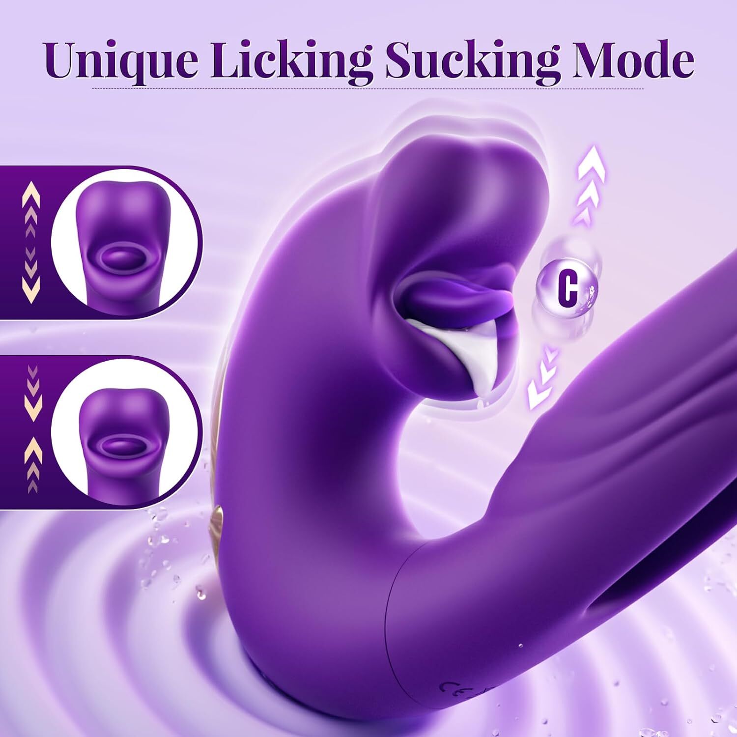 Flapping Rabbit Vibrator Sucking Clit G-Spot Massager Dildo Sex Toys for Women