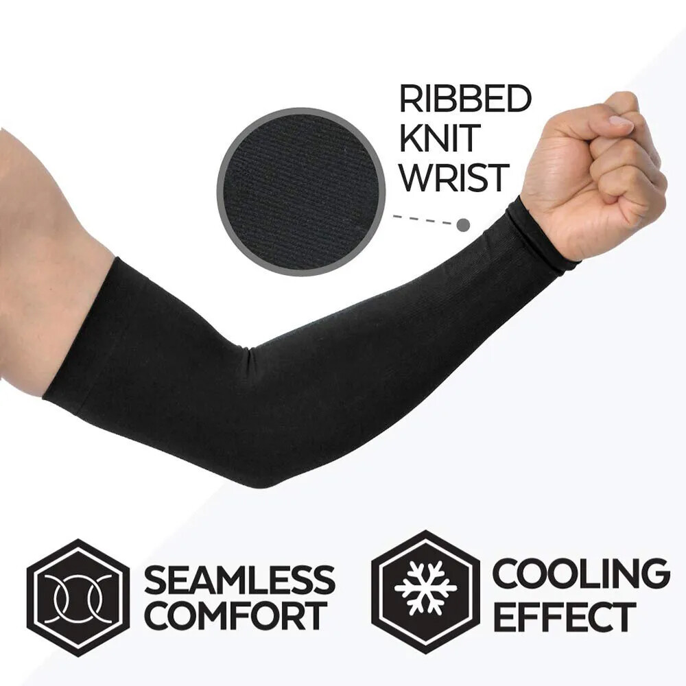 Summer Cooling Arm Sleeves Cover UV Sun Protection Sports Outdoor for Men Women
