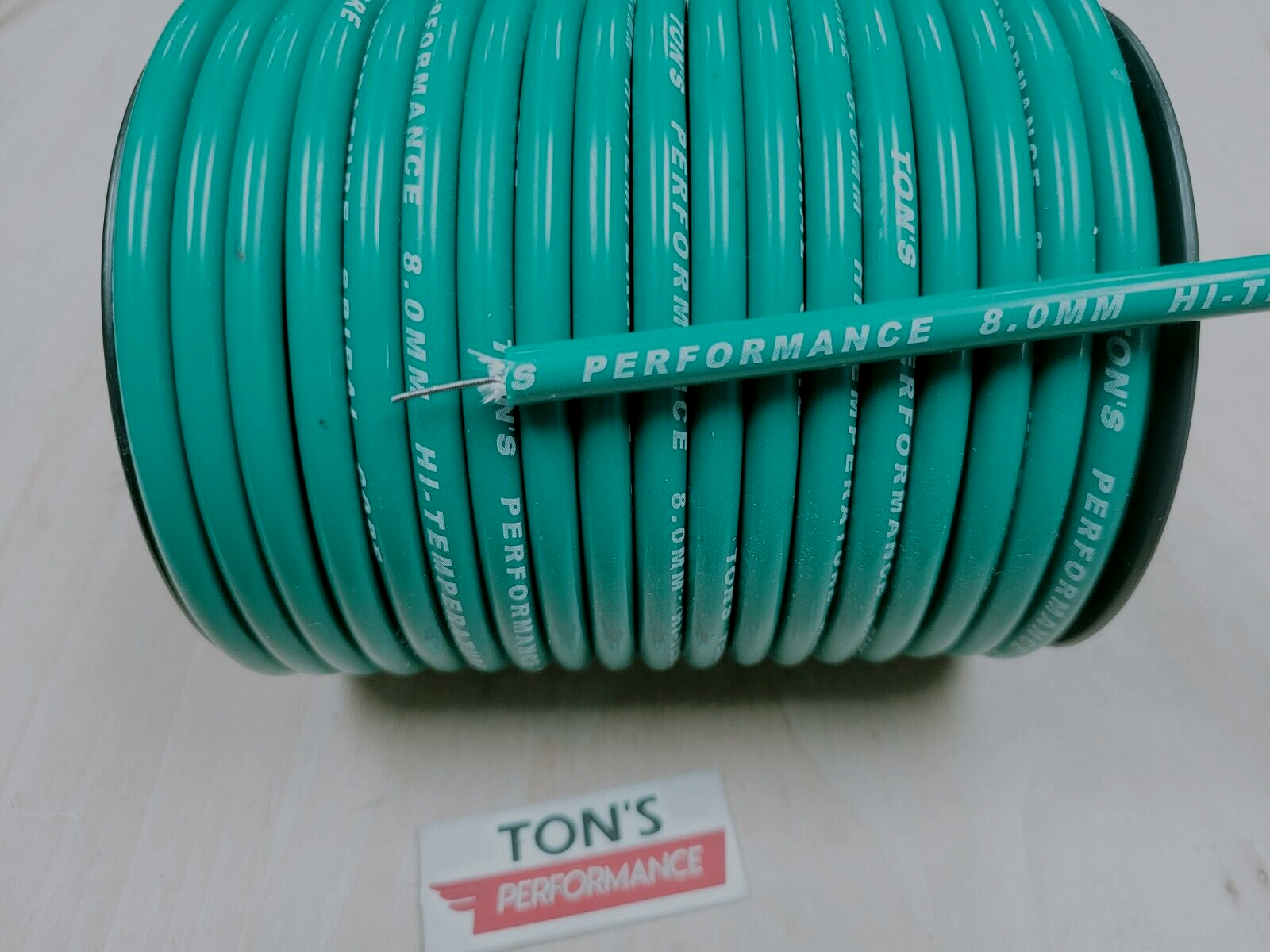 Ton's Performance 8mm Teal silicone Spiral Core Spark plug wire By the foot