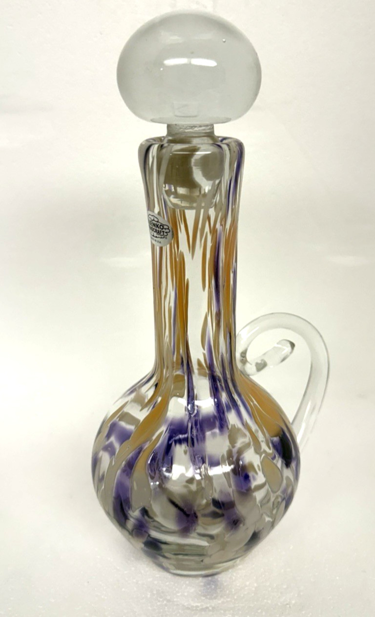 Blenko Glass Cat 2516 - Crystal with Alternate Stopper