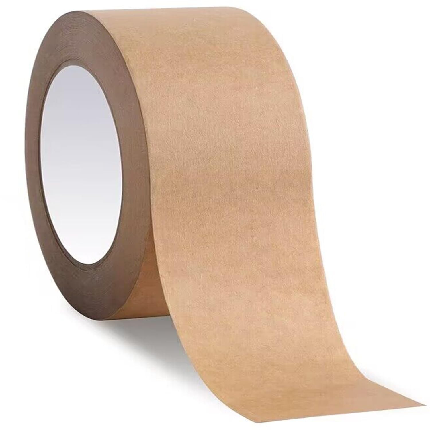 6 Rolls 2"x55 Yard Self-Adhesive Kraft Paper Carton Box Sealing Packing Tape