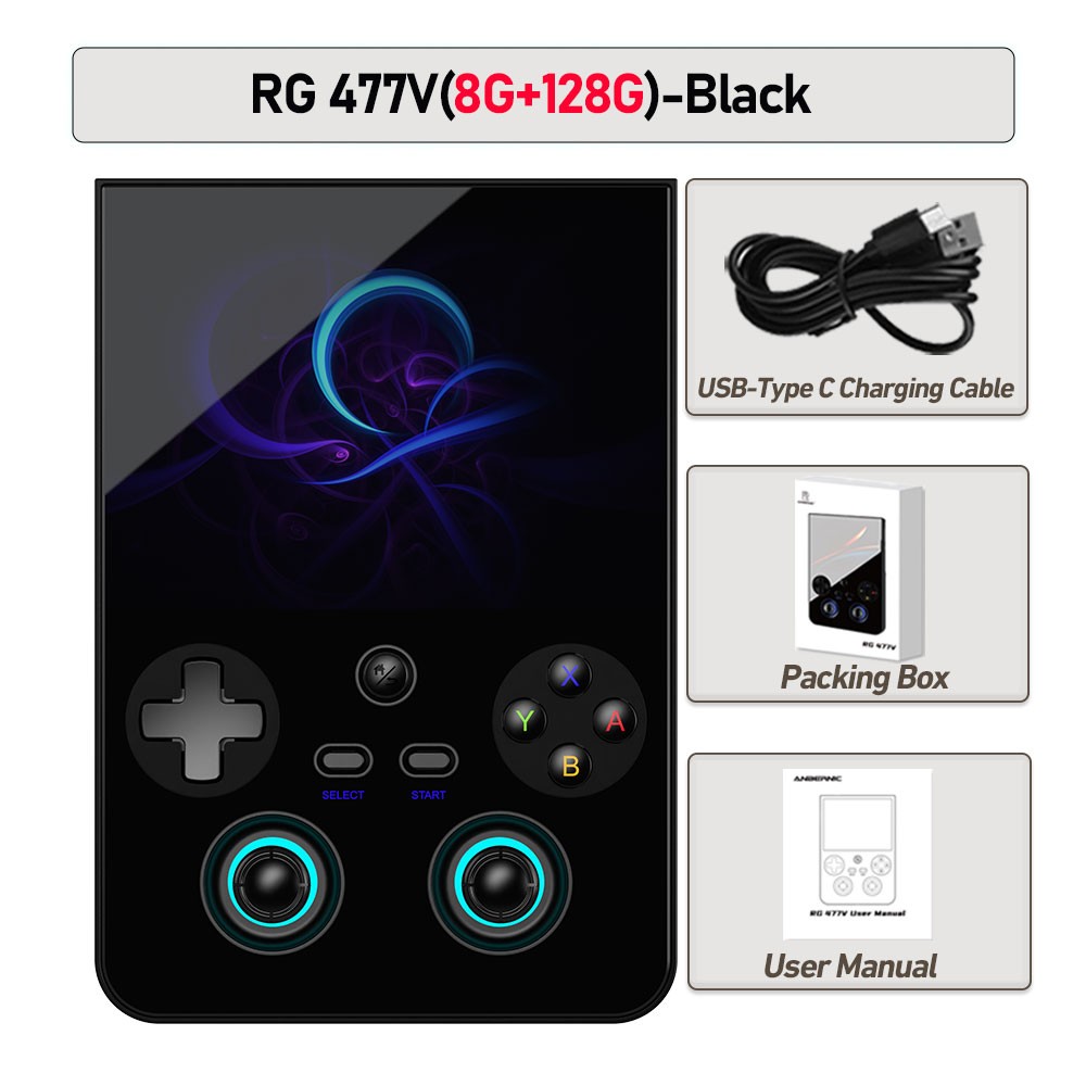 ANBERNIC Handheld Game Console RG477V 4.7-inch D8300 RG 477V Android14 5500mAh