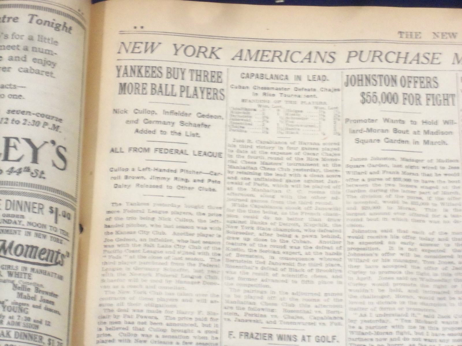 1916 JANUARY 22 NEW YORK TIMES - MEXICO TO HAVE A NEW CAPITAL - NT 9069