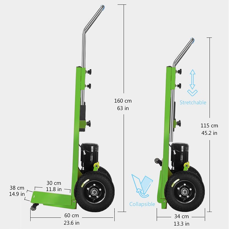 Electric Stair Climbing Hand Trucks Dolly Cart for Moving 880lb Max Capacity US
