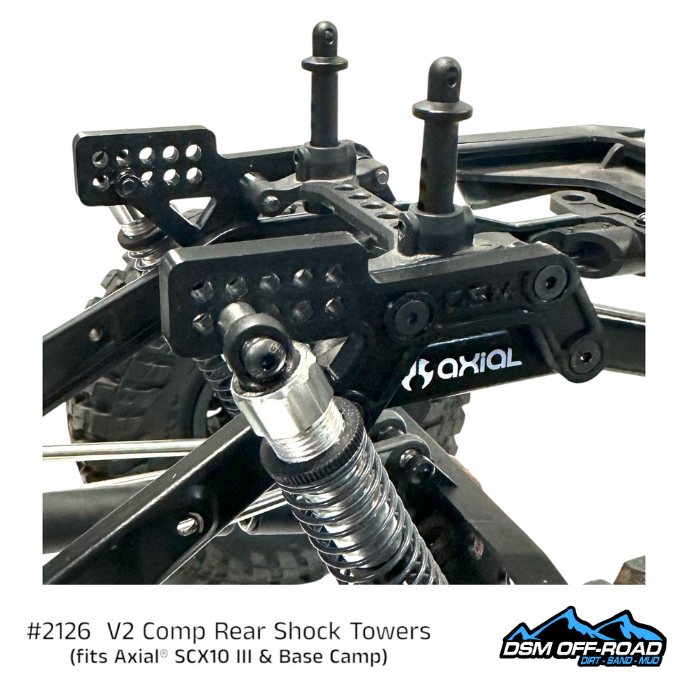 V2 Rear Comp Shock Towers (fits Axial® SCX10 III & Base Camp)