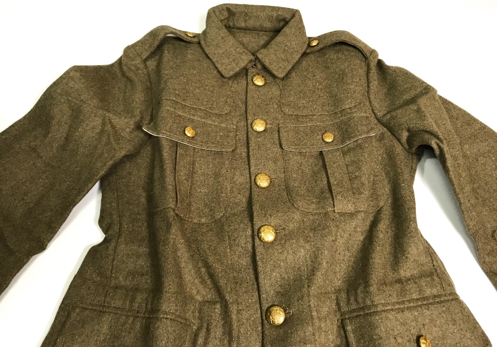 WWI BRITISH P1902 WOOL SERVICE DRESS COMBAT FIELD TUNIC JACKET- LARGE 44R