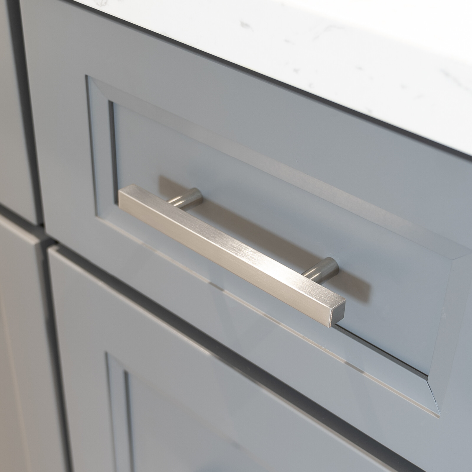 Brushed Nickel Modern Cabinet T Handles Pulls Kitchen Hardware Stainless Steel