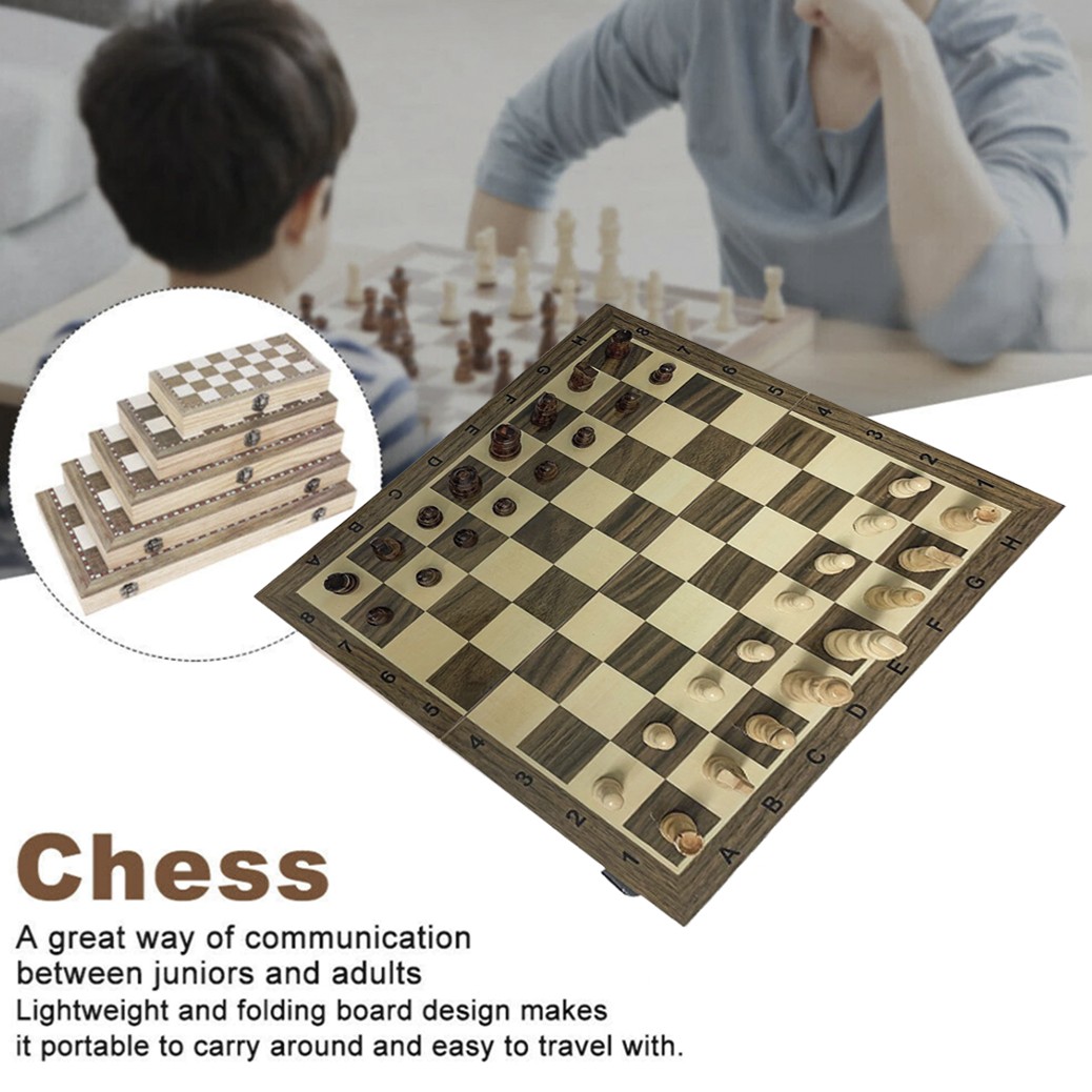 Magnetic Chess Set Folding Chess Board Storage Travel Party Game Set Ages 6+