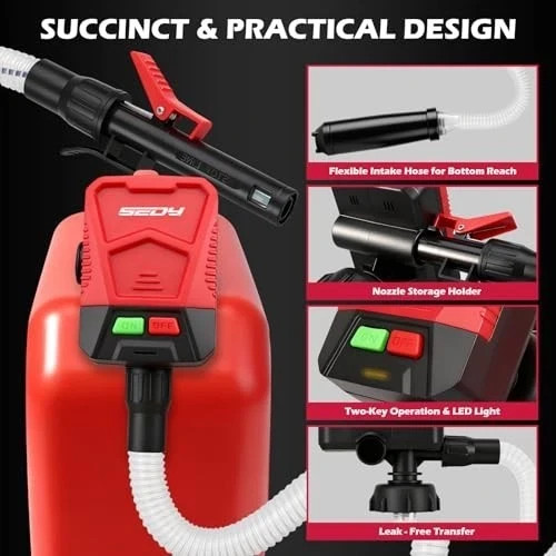 Automatic Fuel Transfer Pump with Auto-Stop Sensor(3.2 GPM), Battery...