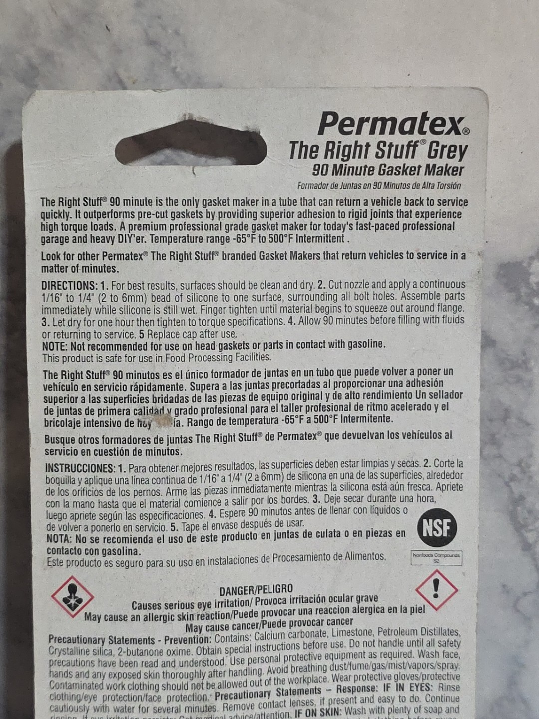 Permatex 34328 The Right Stuff Grey 90 Min Cure Time Gasket Maker - 3oz