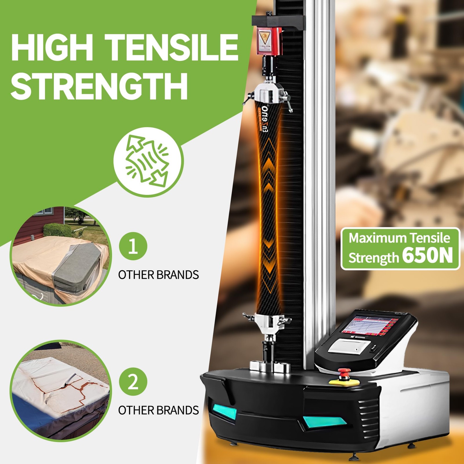 Enzeno Outdoor SPA Hot Tub Cover Waterproof Square 96 96x96inch, black