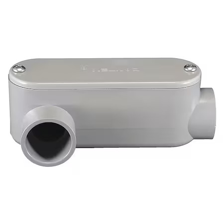 Cantex 5133653 Conduit Outlet Body, Pvc, Lr, Color: Gray