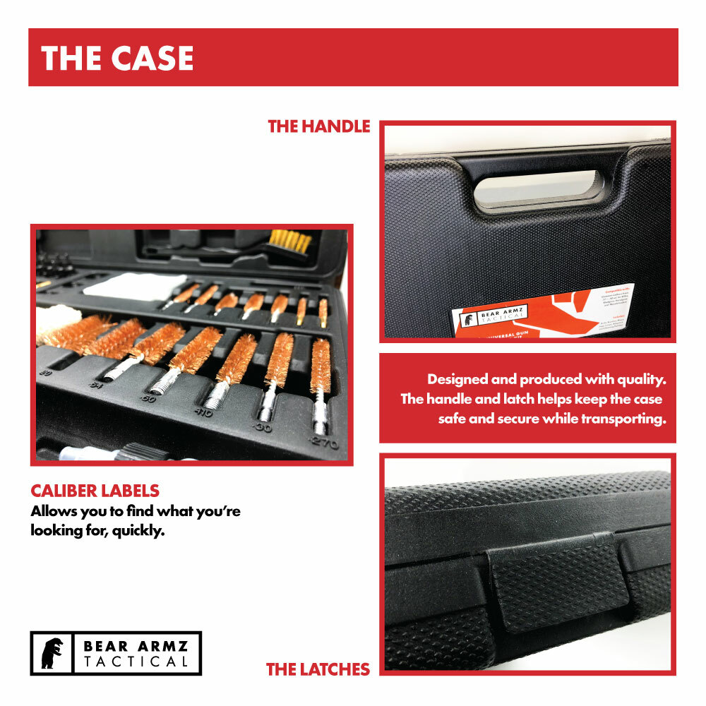 Universal Gun Cleaning Kit for Rifle Pistol Shotgun Muzzleloader for any Caliber