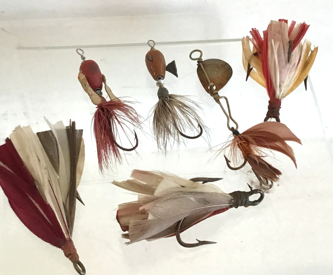 Mixed Lot Fishing Tackle-Fishmaster Lure-Feathered Hooks-Flies-Spinner