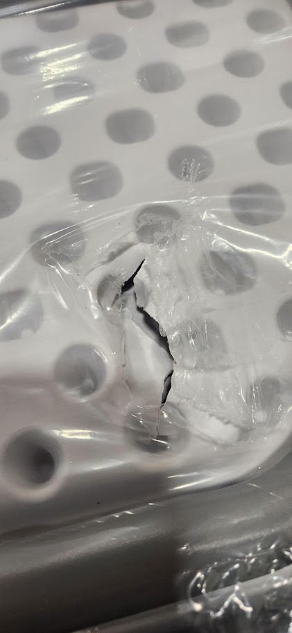 Lancaster Table & Seating 30" x 96" Heavy-Duty Granite Plastic Folding Table