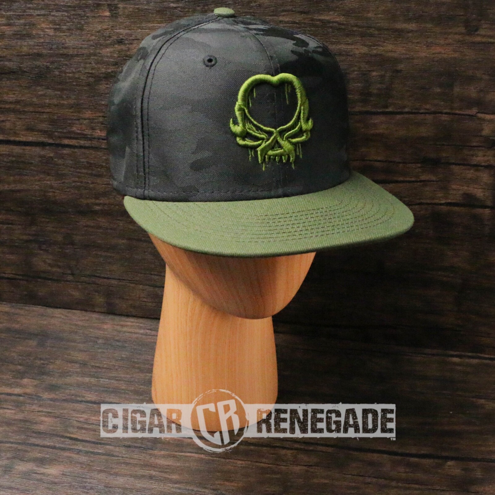 Asylum 13 Cigar Embroidered Adjustable Cap Hat – Camo