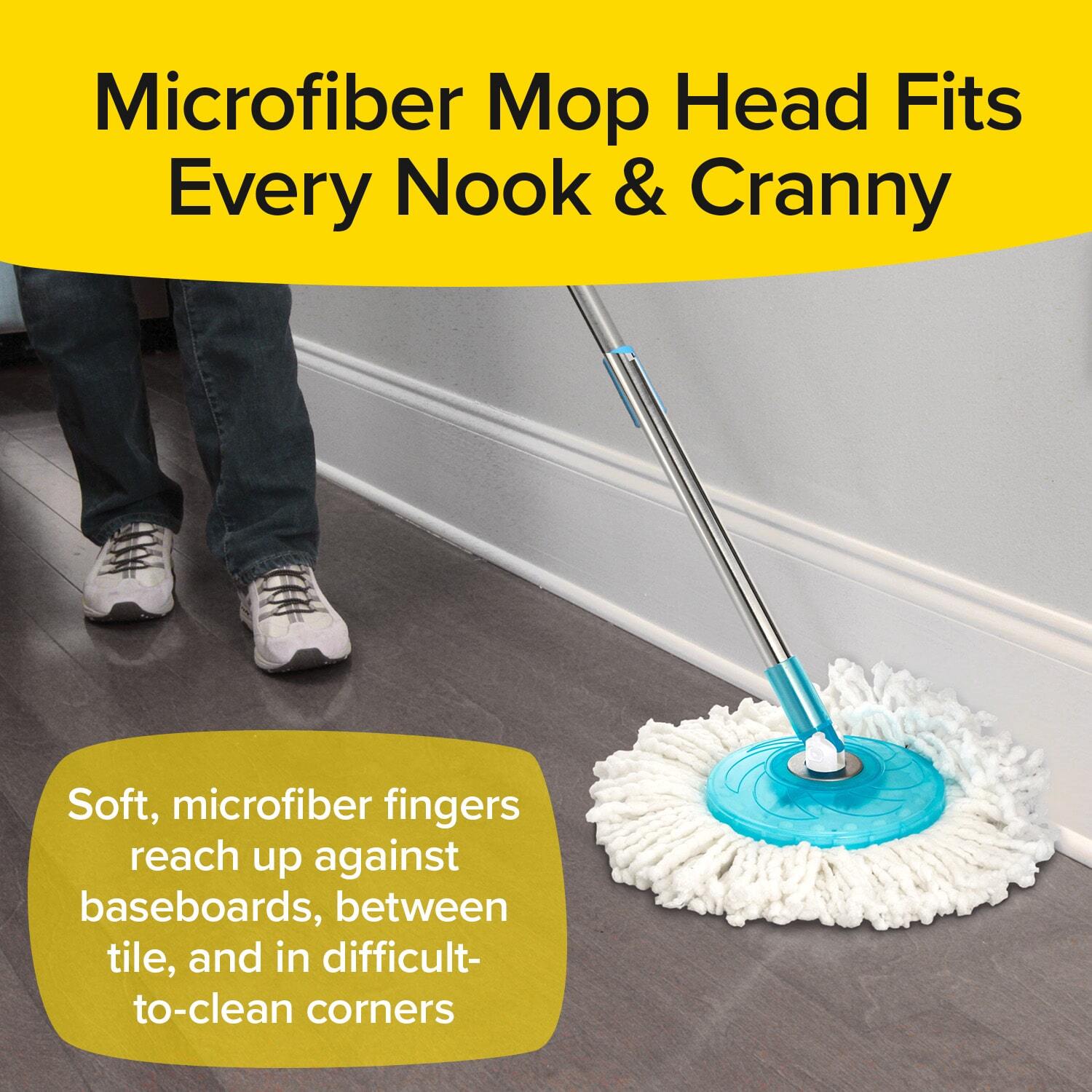 Hurricane Spin Mop Home Cleaning System by BulbHead, Floor Mop with Bucket