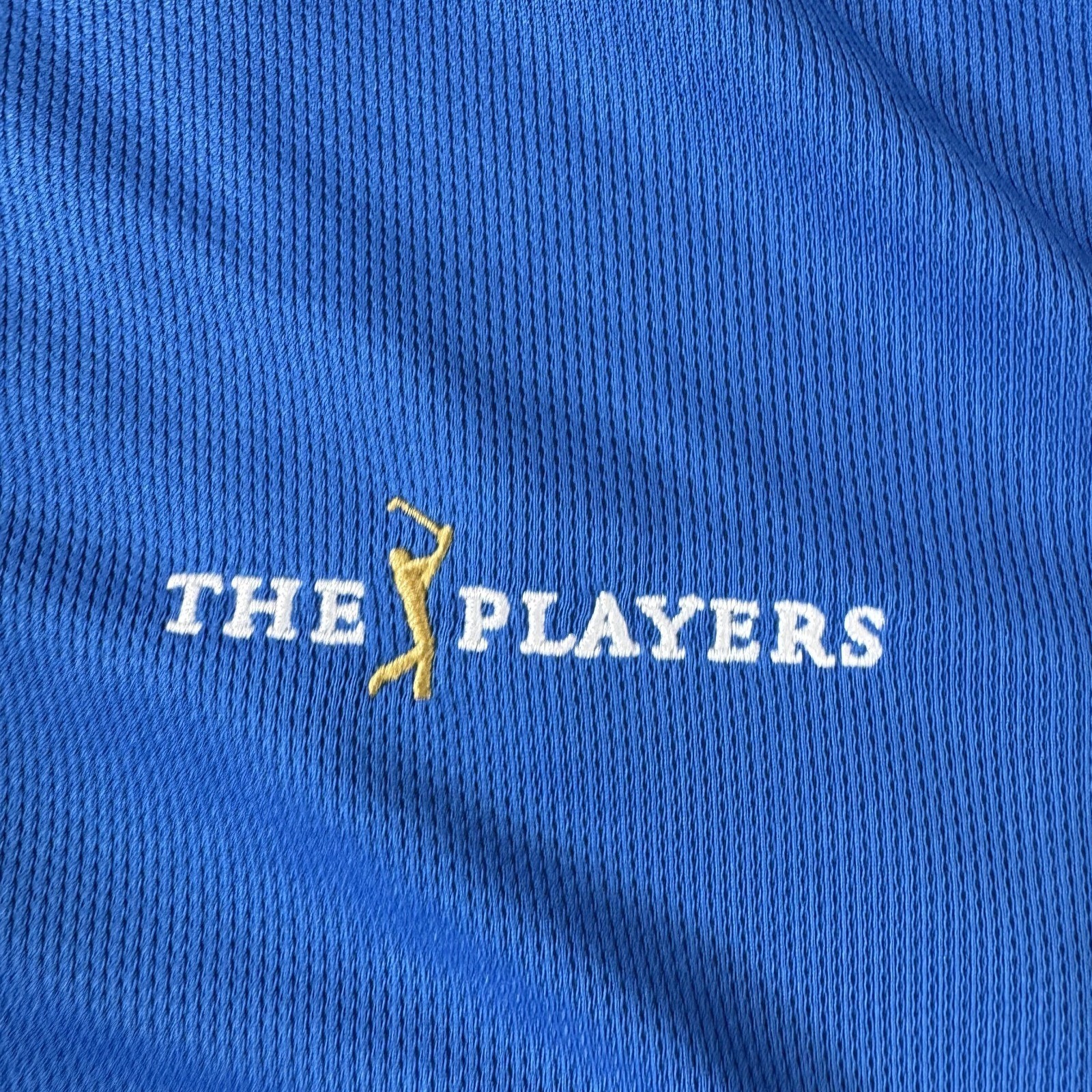 TPC Sawgrass The Players Men's Small Blue Long Sleeve Golf Polo