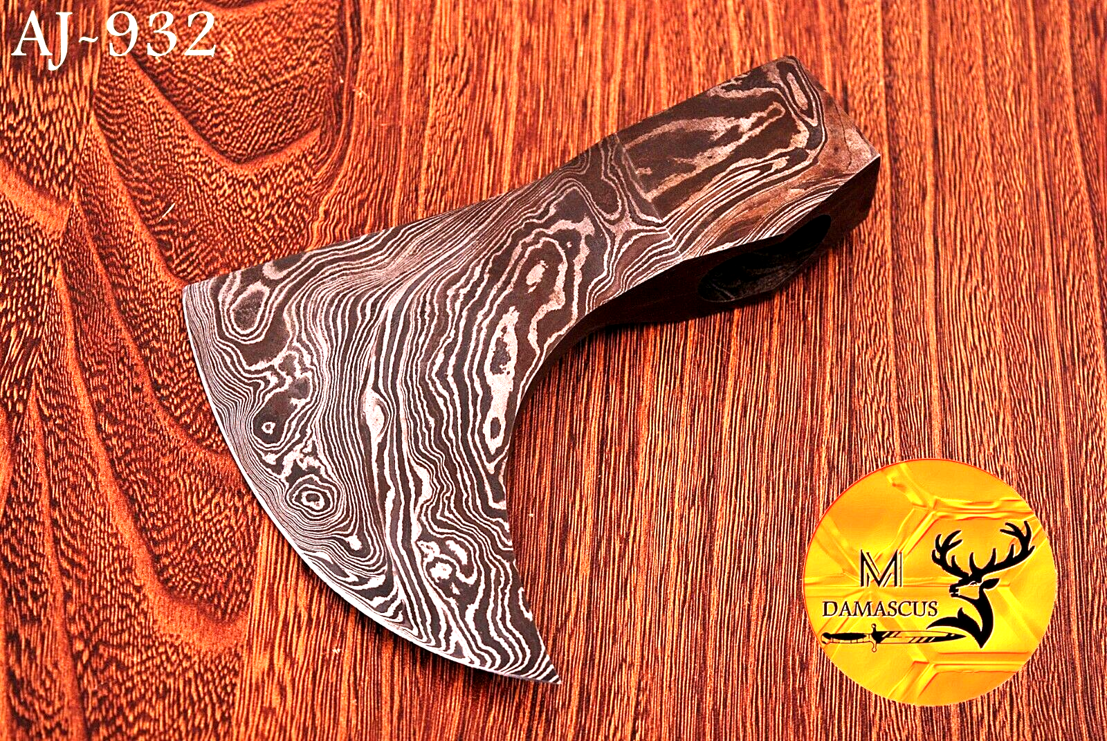CUSTOM HANDMADE FORGED DAMASCUS STEEL AXE HEAD VIKING HATCHET TOMAHAWK 932