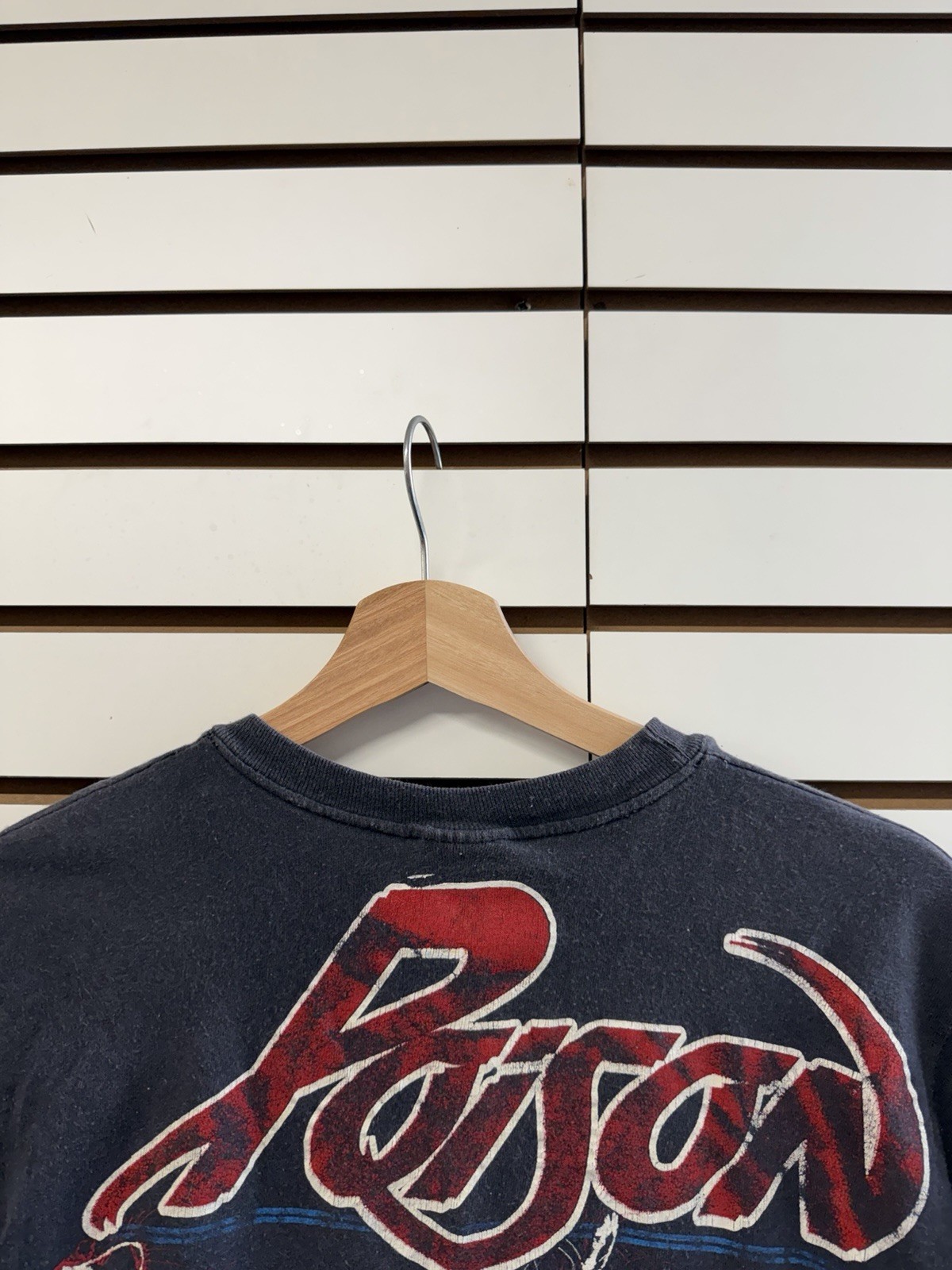 Vintage 1989 Poison Tesla Band Concert Tour Promo Parking Lot T-Shirt Black Sz M