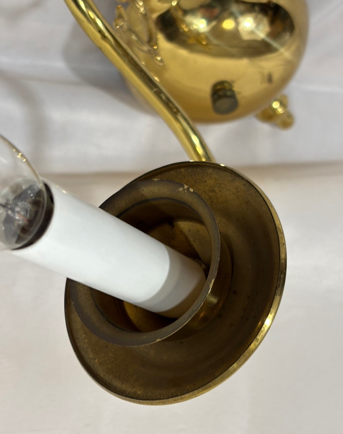 Vintage NOS Kichler Colonial Style Brass Wall Sconce Light Fixture 13.25"H