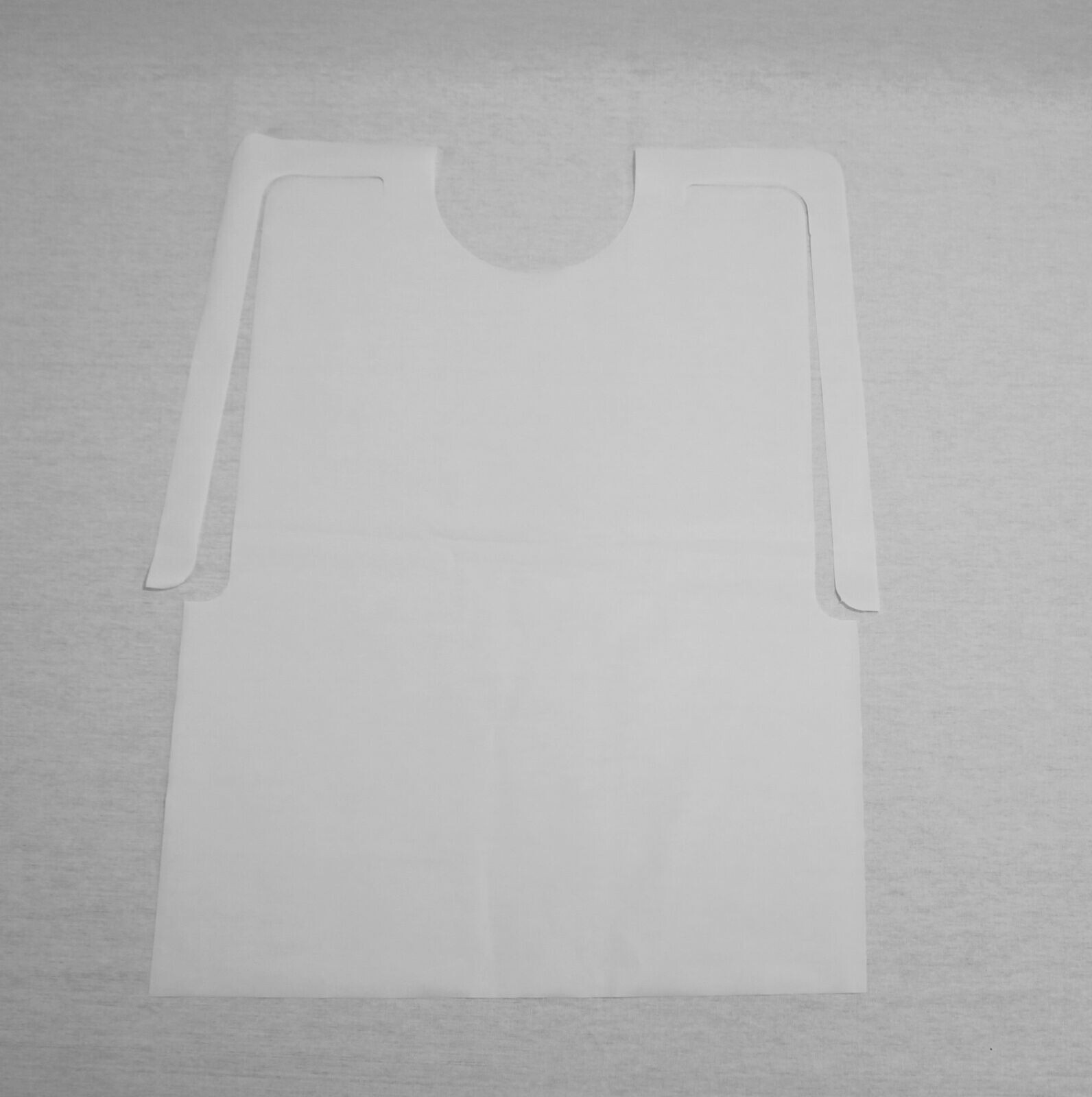 100 Pack White Disposable Adult Plastic Bib