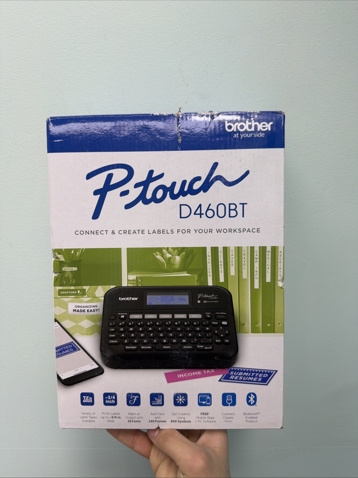 Brother P-Touch PT-D460BT Business Expert Connected Label Maker (Black)