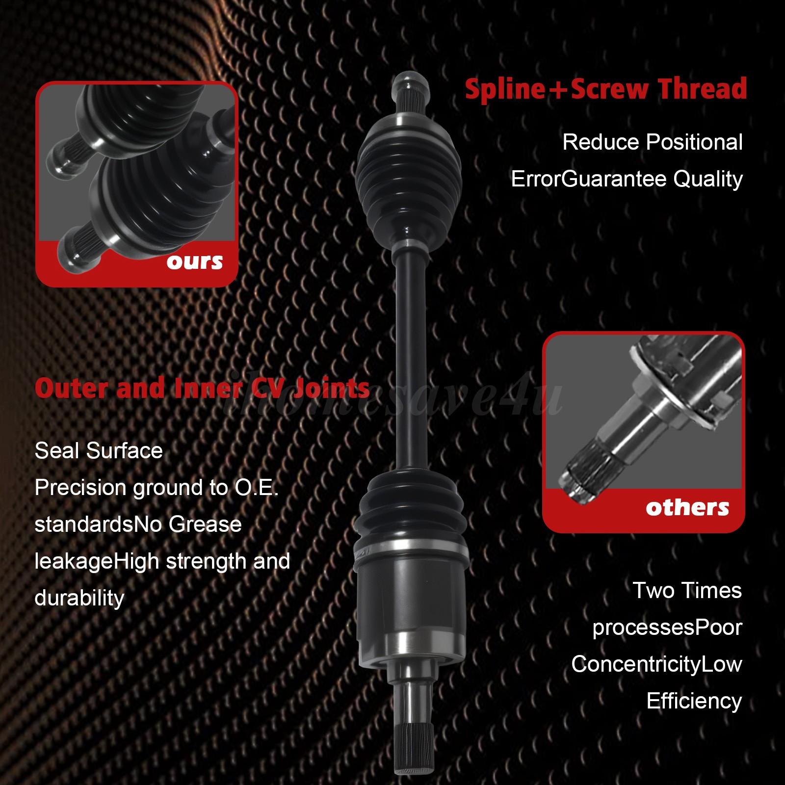 Pair Front CV Axle Shaft Set For 2006 2007 2008 2009 2010-2015 Honda Civic FWD