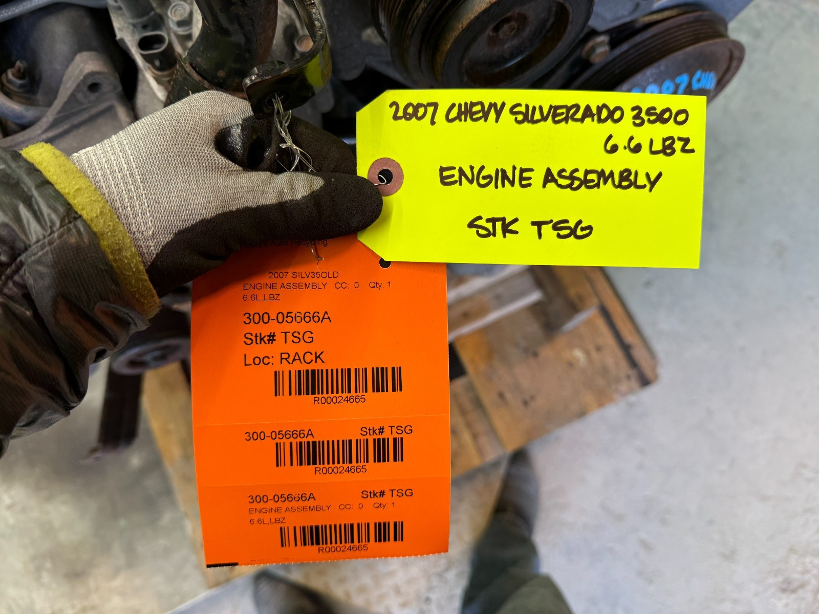 06 07 CHEVROLET GMC 2500 3500 6.6 LBZ DURAMAX DIESEL ENGINE MOTOR NO CORE!! 169K