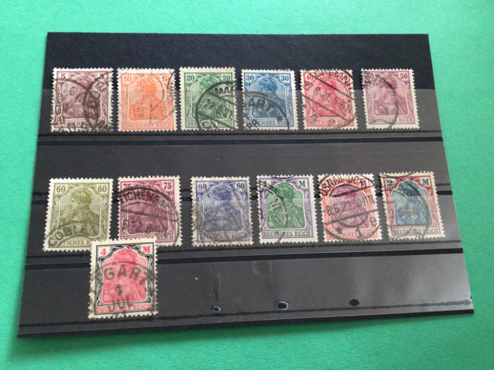 Germany 1920 new colours used from SG 140-152   A18361