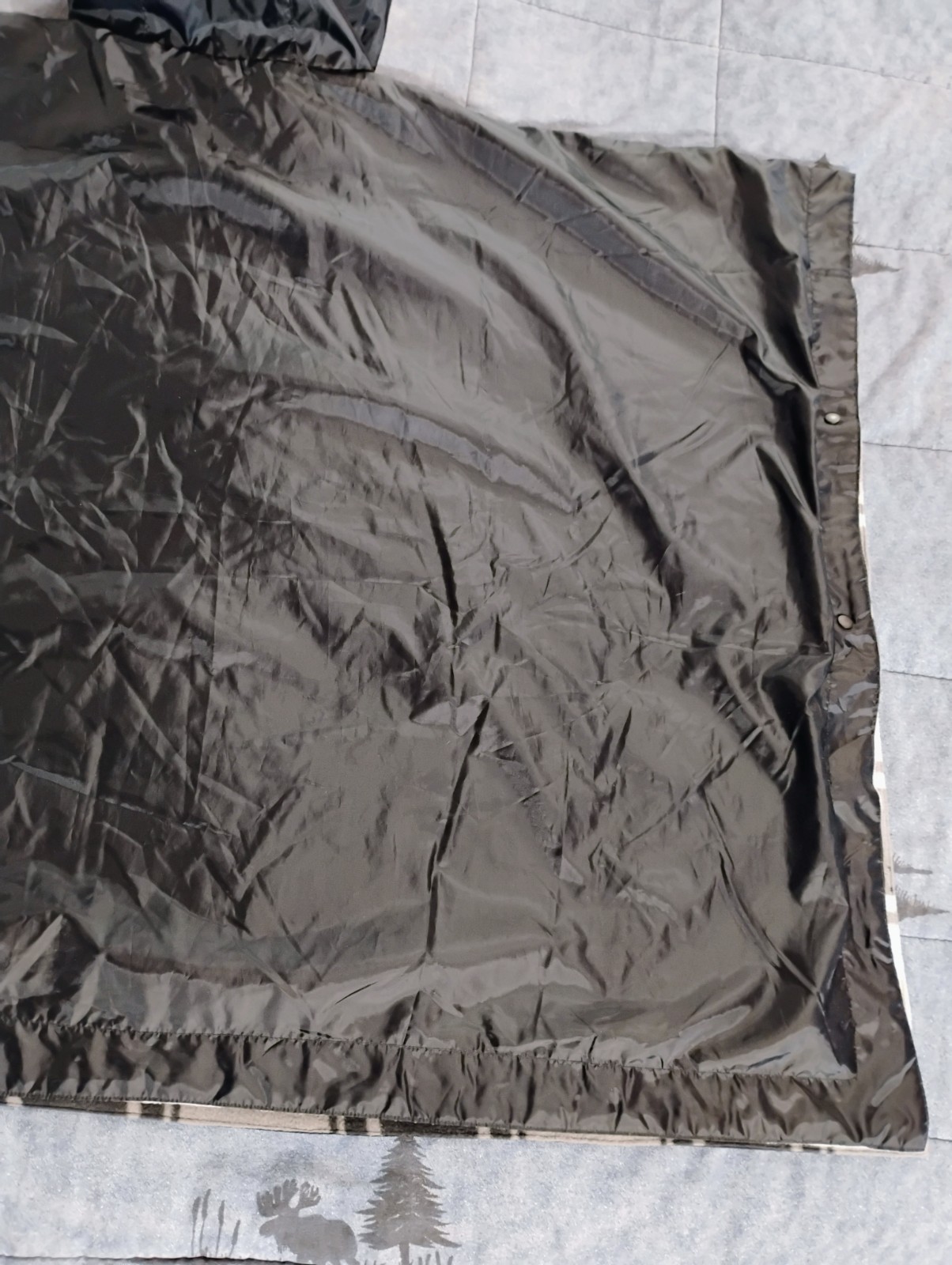 Rain Poncho Serra Hoodie Fleece Lined Black Poncho Unisex One Size Fits All