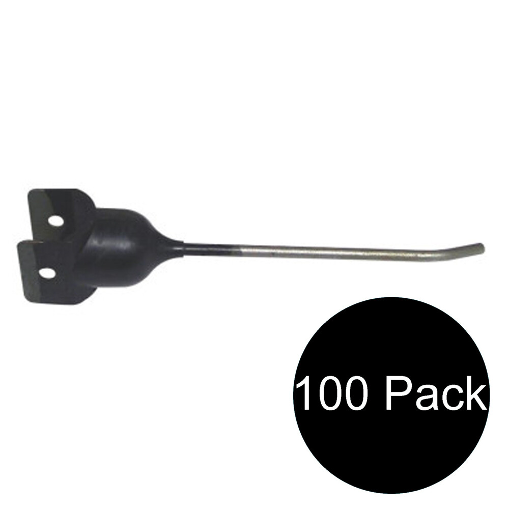 100 Rubber Mounted Rake Teeth AE24953 Fits John Deere 1-5/8" Yoke x 3/8" Holes