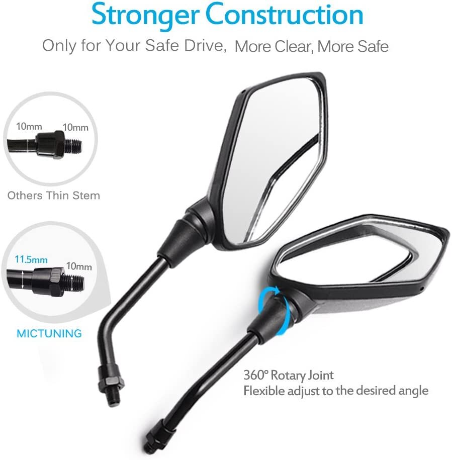 For CF MOTO CFORCE 600 500 800 1000 ATV Rearview Mirrors + 7/8" Handlebar Clamps