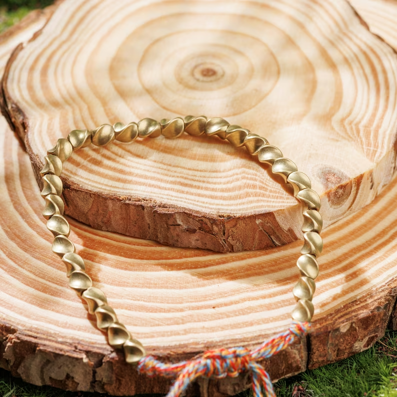 Tibetan Copper Twisted Beads Healing Reiki Handmade Men Women Lucky Bracelet
