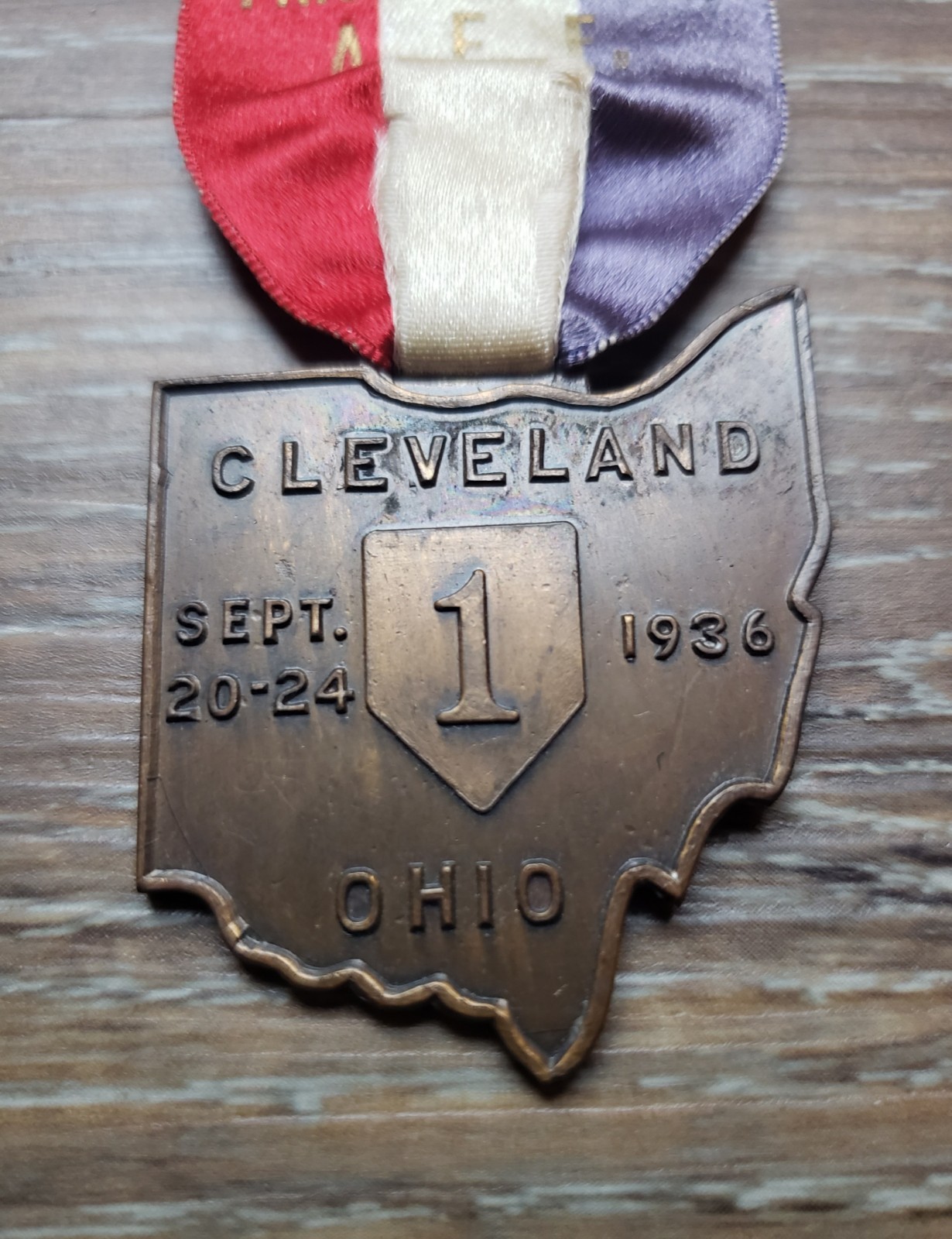 🔥RARE ORIG'L WWI 1ST DIVISION REUNION MEDAL CO K 28TH INF BLACK LIONS CANTIGNY