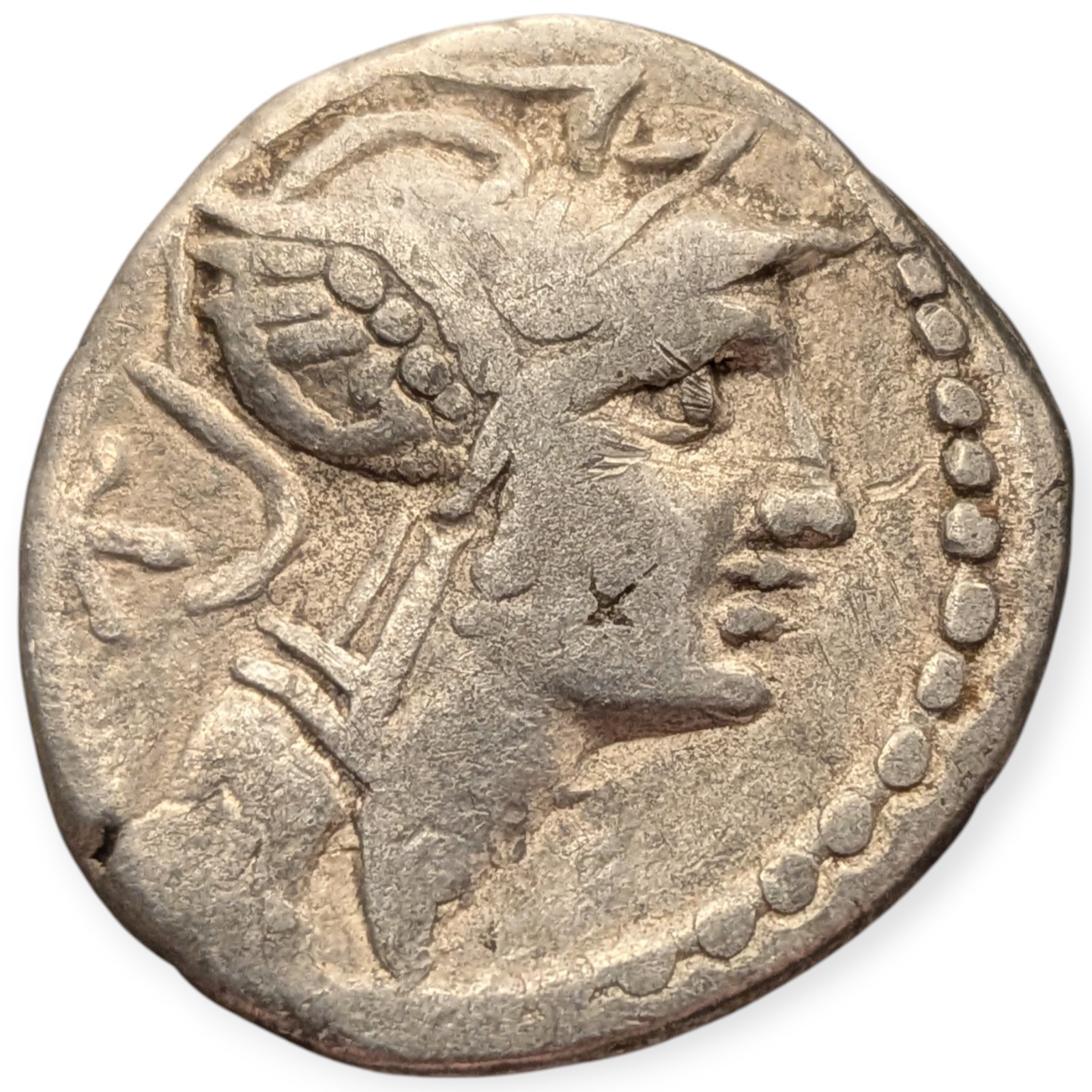 D. Silanus L.f, 91 BC. Denarius Silver Roman Republic Ancient Coin Roma 11N