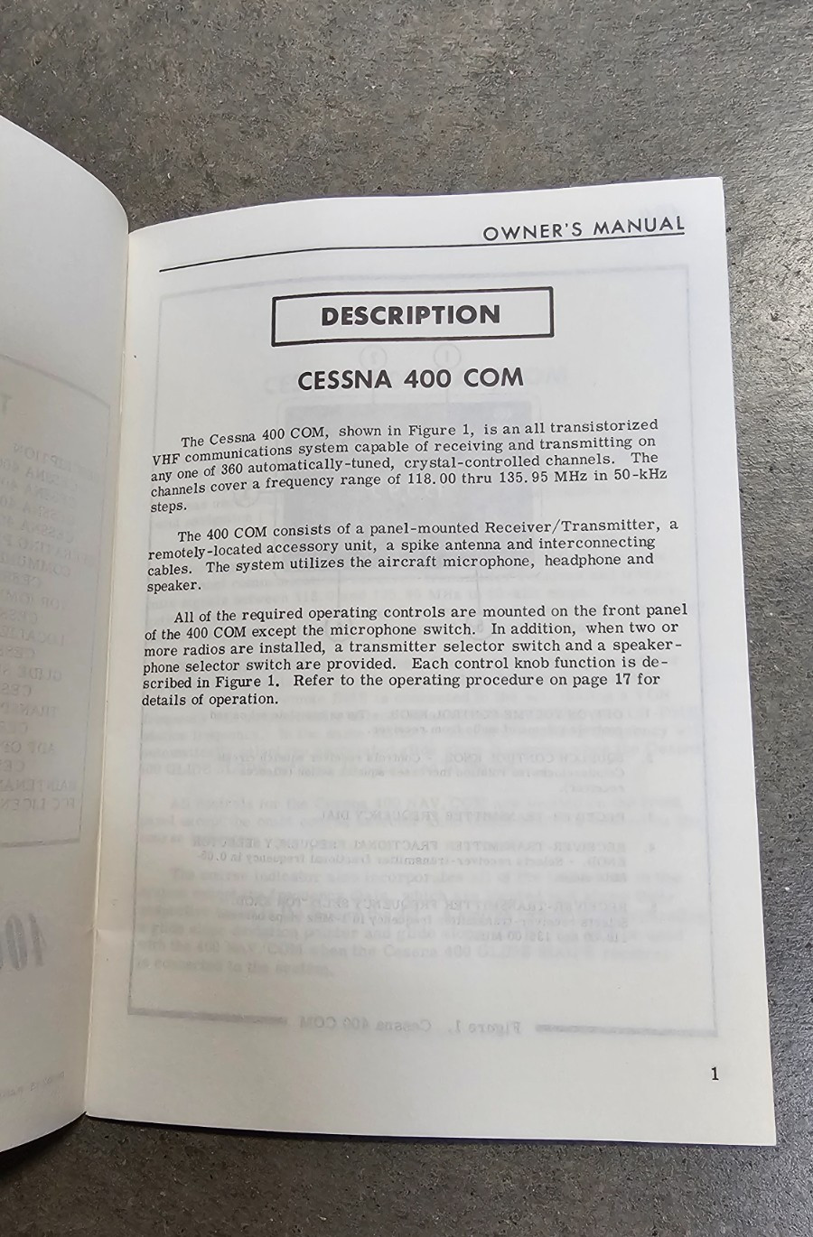 Cessna 400 Series Avionic Communications & Navigation Equipment Owner's Manual